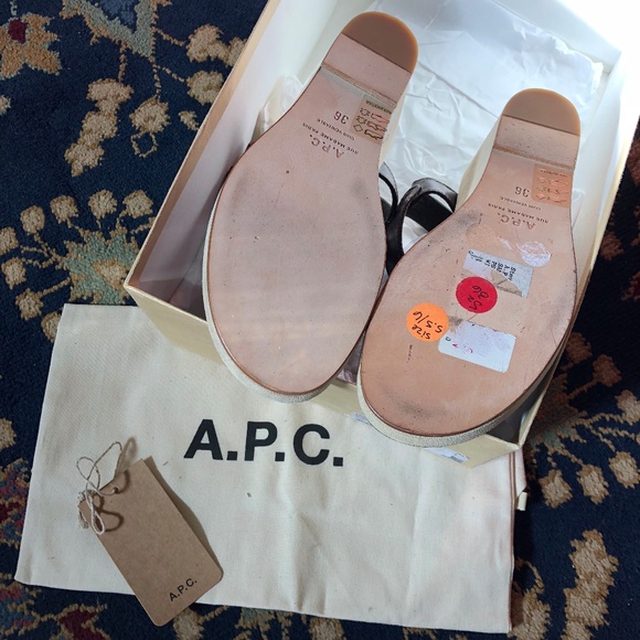 A.P.C. Rania Wedge Croc Suede Wedge Caged Platform - Picture 8 of 8